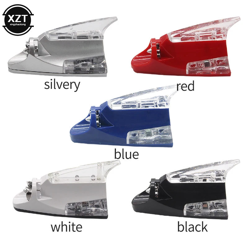 Auto Wind Power Led Anti Collision Light Shark Fin Antenna Avvertimento Flash Lamp