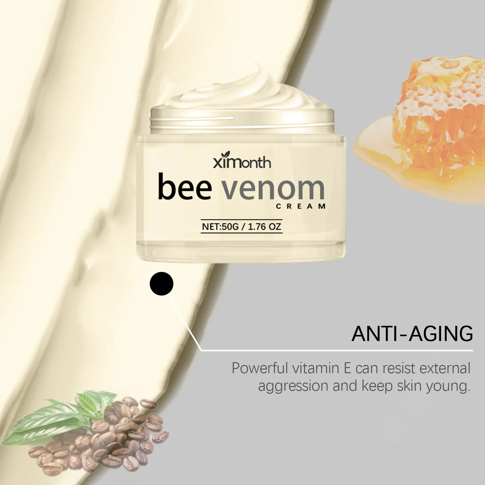 Bee Venom Cream Anti-Wrinkle Repair Redness Firming Lifting Anti Aging Fade Fine Line Moisturizing Smoothing Body Skin Care Gift - Image 2