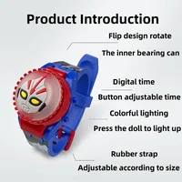 New Spiderman Kids Watches For Boys Cartoon Hello Kitty Children Rotate Watch with Flash Light Sanrio Girls Toys Clock Gifts 2