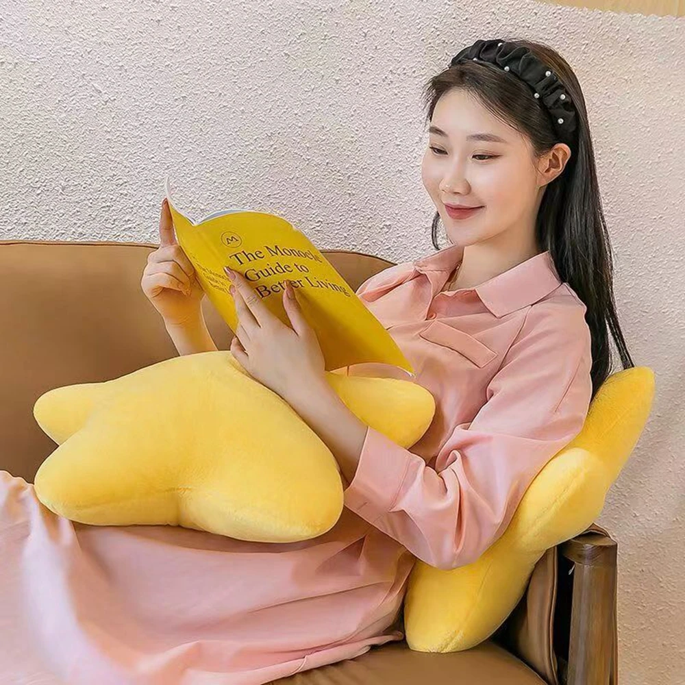40CM Cute Butter Cheese Throw Pillow Plush Toy Dormitory Sleep Throw Pillow Sofa Chair Cushion Pentagon Star Shape Birthday Gift 5