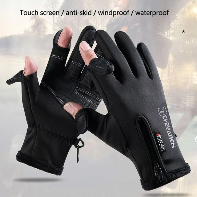 USB Heated Fishing Gloves Rechargeable Waterproof Motorcycle Mittens  Electric Heating Gloves Hand Warmer Outdoor Sports Gloves