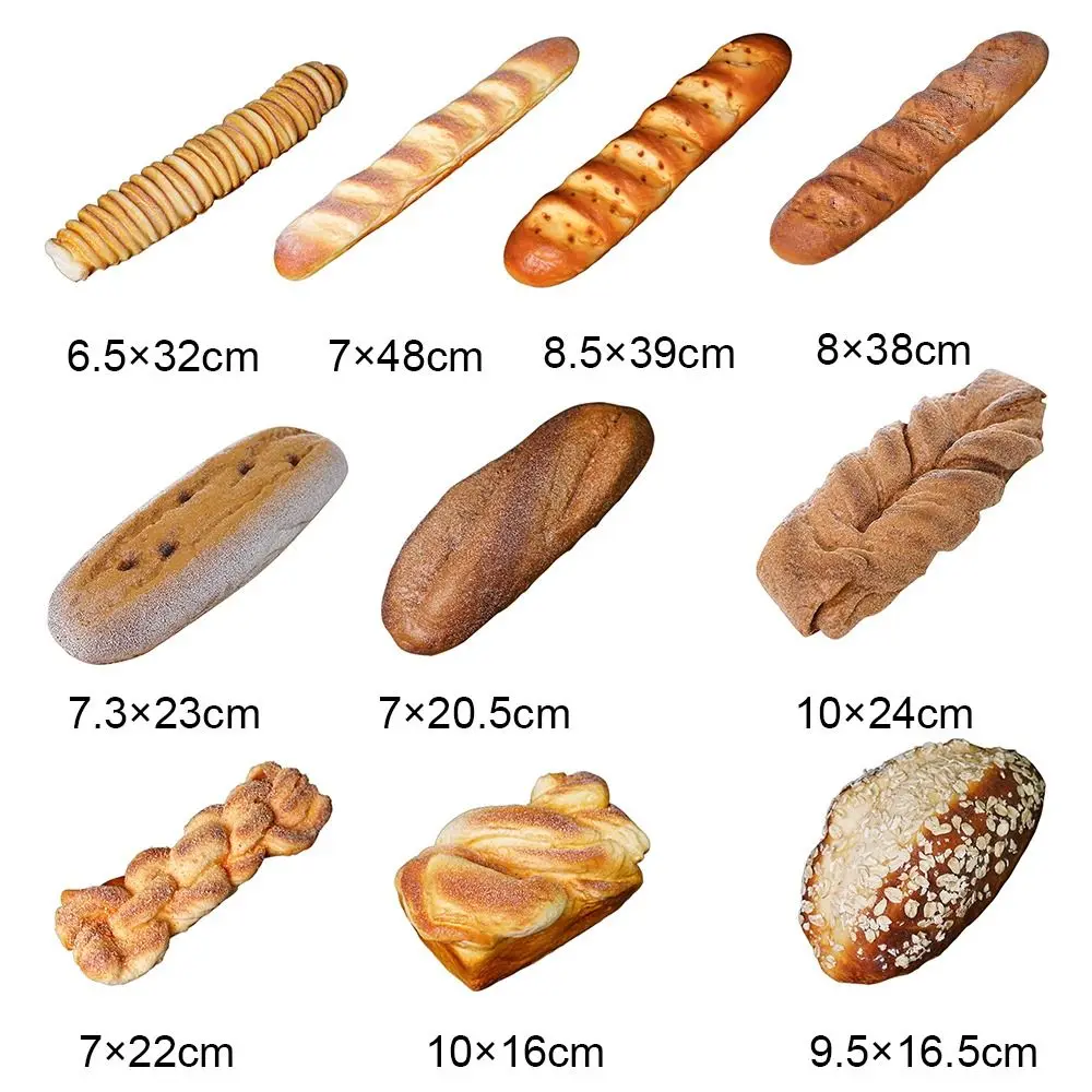 Food Model Bread Food Model Artificial Bread Simulation French Baguette Kitchen Toy Home Decoration Bakery Scene Model Shopwindow Ornament Accessories
