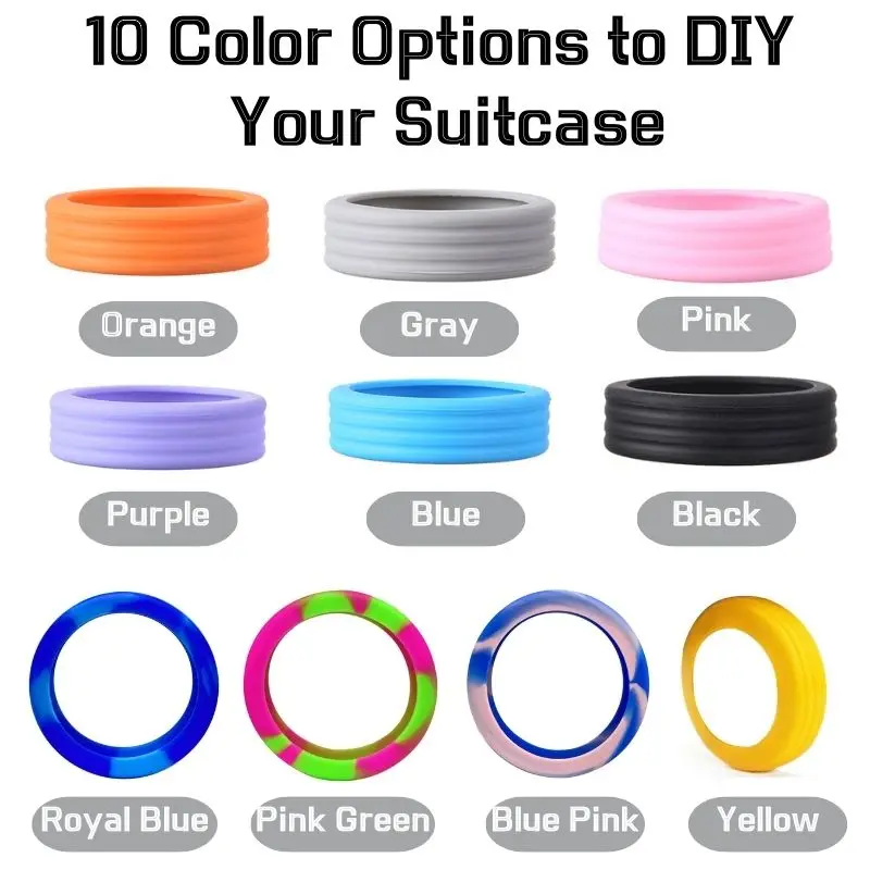 8PCS Luggage Wheels Protector Silicone Wheels Caster Shoes Travel Luggage Suitcase Reduce Noise Wheels Guard Cover Accessories