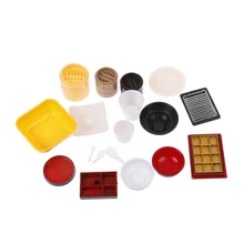 

3Pcs/set Durable Kitchen Toys Doll house Trays Plates Mini Food Dishes Tableware Miniature Doll House Accessories