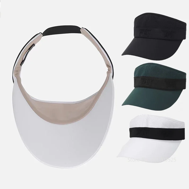 Summer Golf Sun Hats Empty Top Sun Visor for Women Adjustable UV Protection Golf Cap Sport Tennis Running Sunscreen Baseball Cap
