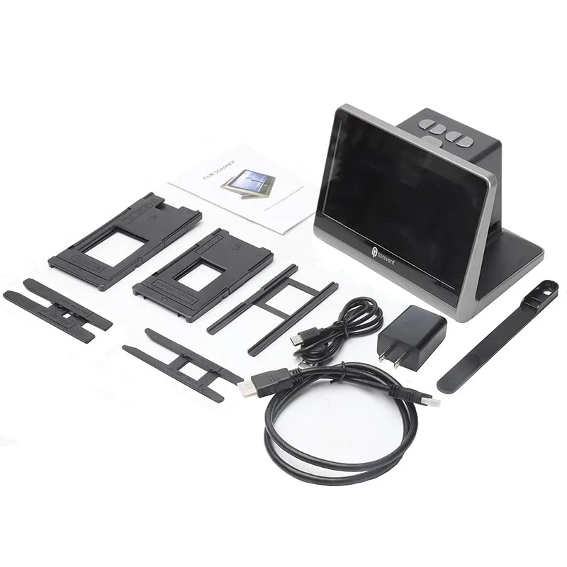 휴대용 네거티브 필름 스캐너, LCD 화면 사진 디지털 이미지 뷰어, 16GB 메모리 내장, 슬라이드 컨버터, 7 인치, 110mm, 135mm