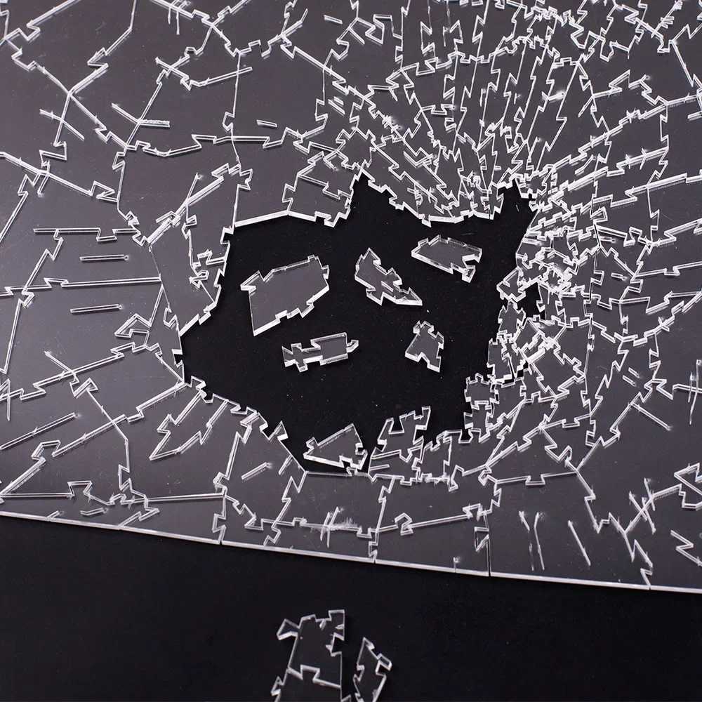 Acrylic Broken Glass Jigsaw Puzzle Impossible Challenge Puzzle Toys Adult Toys Geometric Shape 10 Levels Children Gift jigsaw puzzles educational puzzles