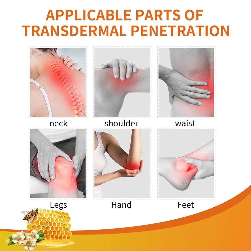 Bee Venom Pain Relief Cream Knee Joint Sprain Analgesia Ointment Rheumatic Arthritis Joint Painkiller Plaster 1/3/5PCS