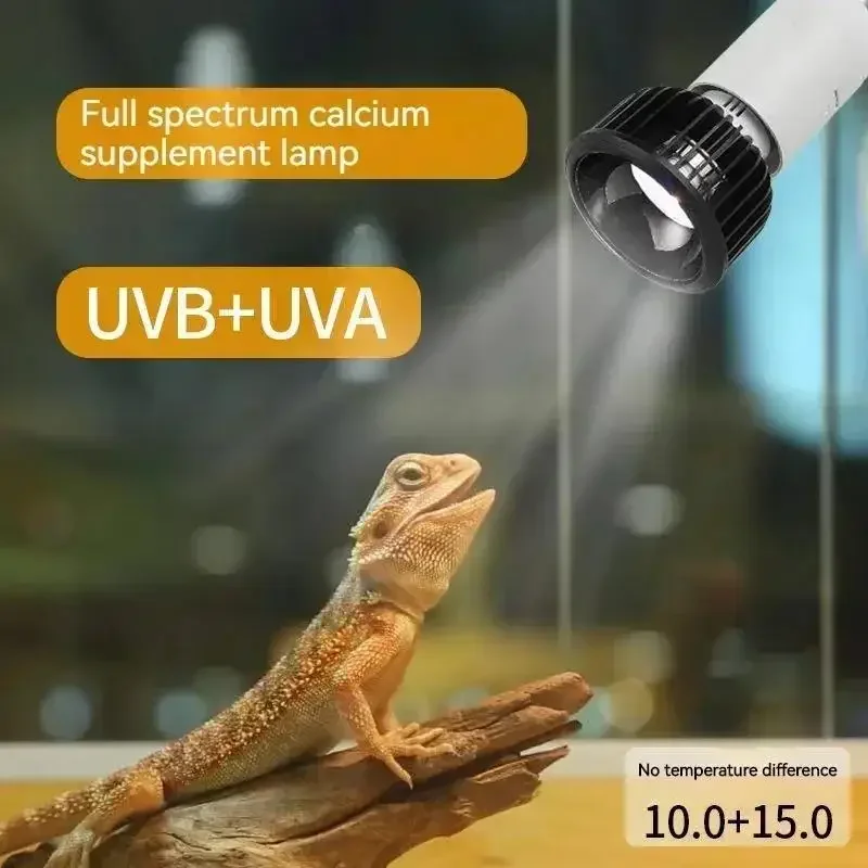 Full Spectrum UVHeating Lamp for Reptiles Turtle Sunbathing Light Amphibian Breeding Lizard Heat Preservation Essential Supplies