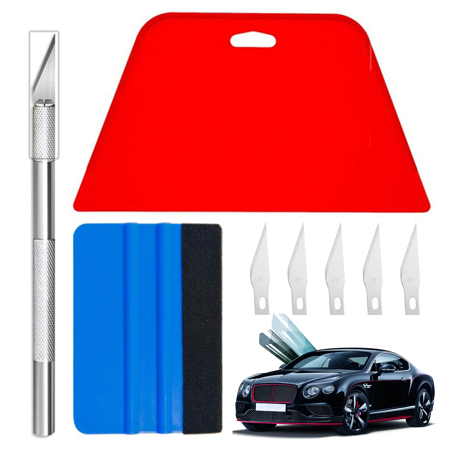 Car Window Tint Smooth Tool Kit Vehicle Glass Protective Film