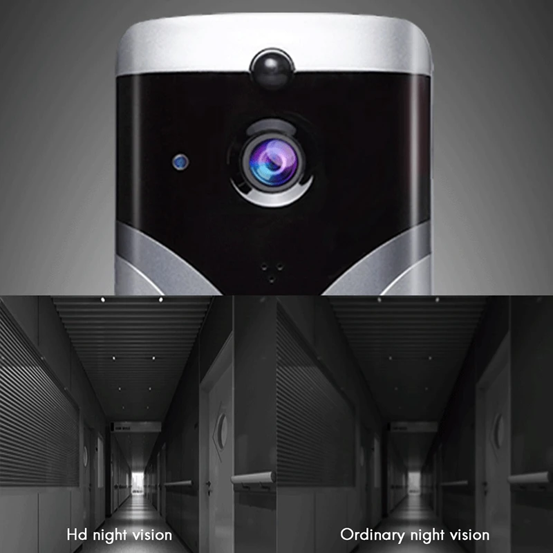 HD sem fio inteligente vídeo campainha, à prova d\'água, 720P, visão noturna, WIFI, câmera para IOS, Android