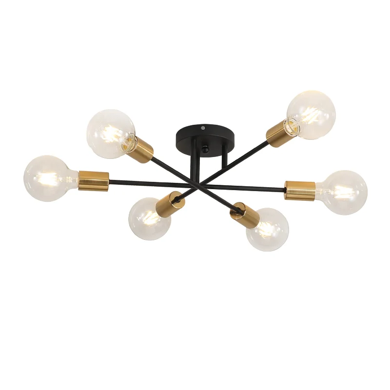 Ceiling Lamp Vintage Multiple E27 Lamp Base Black/White/Gold for Living Room / Dining Room / Bedroom LED Chandelier Lighting