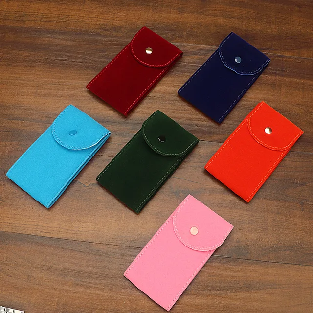 Bársony Snap Órás Táska Tasak Szervező Flanel Óra Védő Tok Ring Ékszer Órák Ajándék Tároló