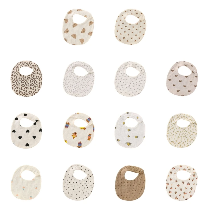 

Baby Teething Bib Feeding Bib Soft Bib Baby Burp Cloth Soft Cotton- Bibs