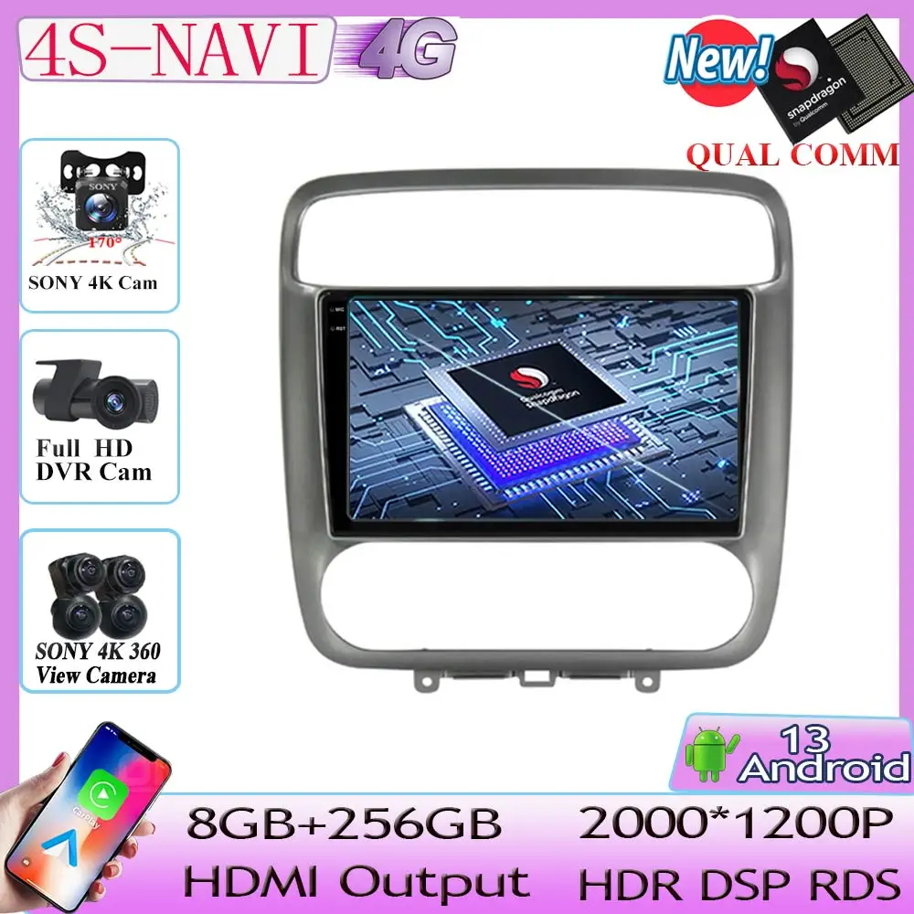 

Carplay Video Player Qualcomm Snapdragon For Honda Stream 2001-2004 Android13 Car Multimedia Radio GPS Navigation Stereo Monitor