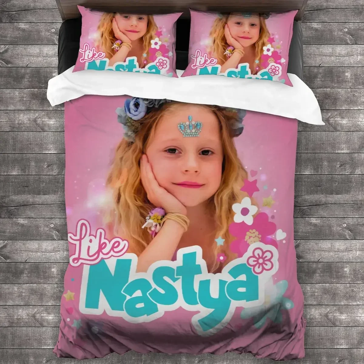 3D Printed Like Nastya Bedding Set Duvet Cover Bedroom Comforter Covers Single Twin King ​Size Quilt Cover Home Textile 2/3PCS 2