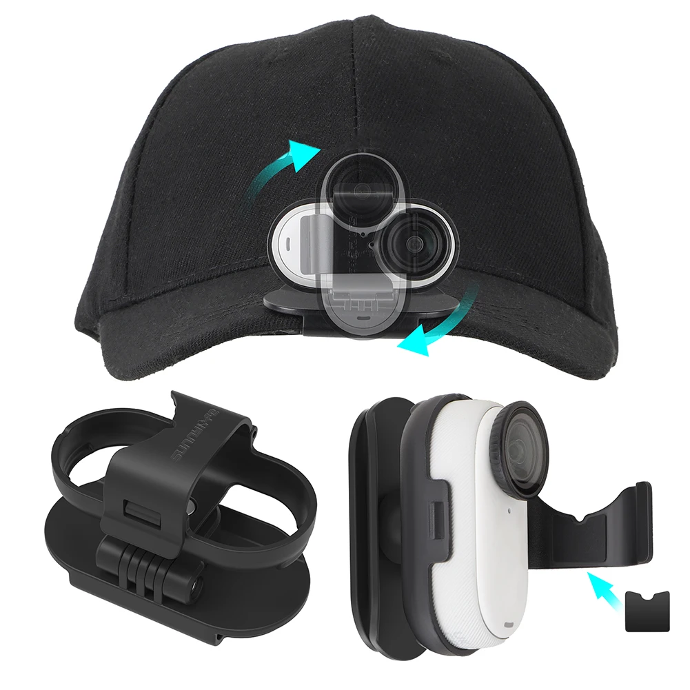 스포츠 카메라 마운트 360도 백팩 클립 카메라 캡 홀더 인스타360 GO 3/GO 3S 카메라 액세서리