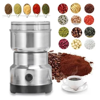 High Power Electric Coffee Grinder Kitchen Cereal Nuts Beans Spices Grains Grinder Machine Multifunctional Home Coffee Grinder