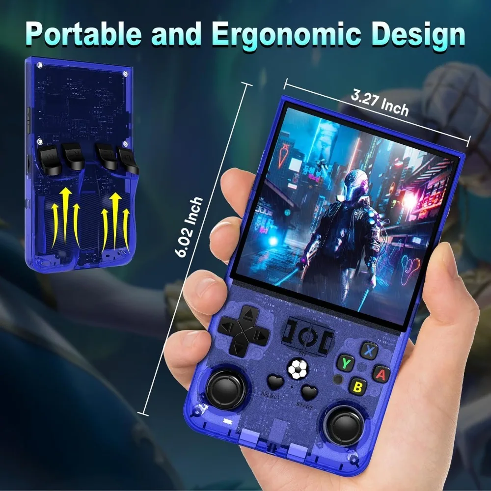 WDYQJE R36MAX Console portatile open source per retrogaming, sistema video Linux portatile da 4 pollici per videogiochi._voghion.com