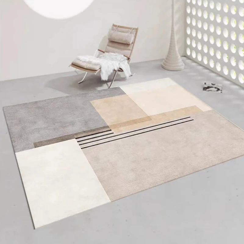Alfombras para sala de estar, alfombra abstracta de rayas de gran superficie para dormitorio, decoración del hogar, alfombra moderna de lujo para guardarropa y pasillo.