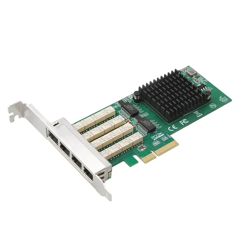 Pcie X4 쿼드 포트 1 천 기가비트 바이패스, 인터럽트없는 직접 연결 네트워크 카드, 서버용 I350 칩
