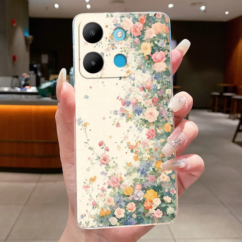 Flower Butterfly Design Soft Silicone TPU Case