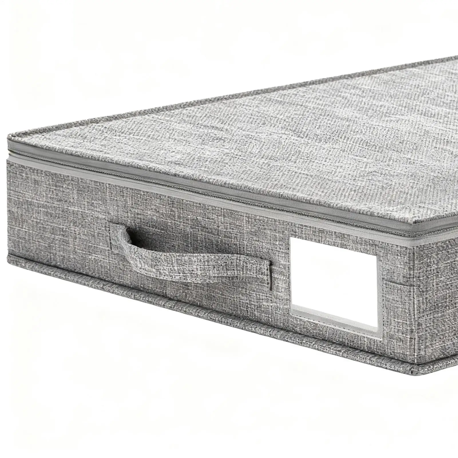 침대 밑 수납함 2개, 높이 10cm 초슬림 수납함, 뚜껑 포함, 방진 옷 정리함, 옷, 장난감, 이불 보관용