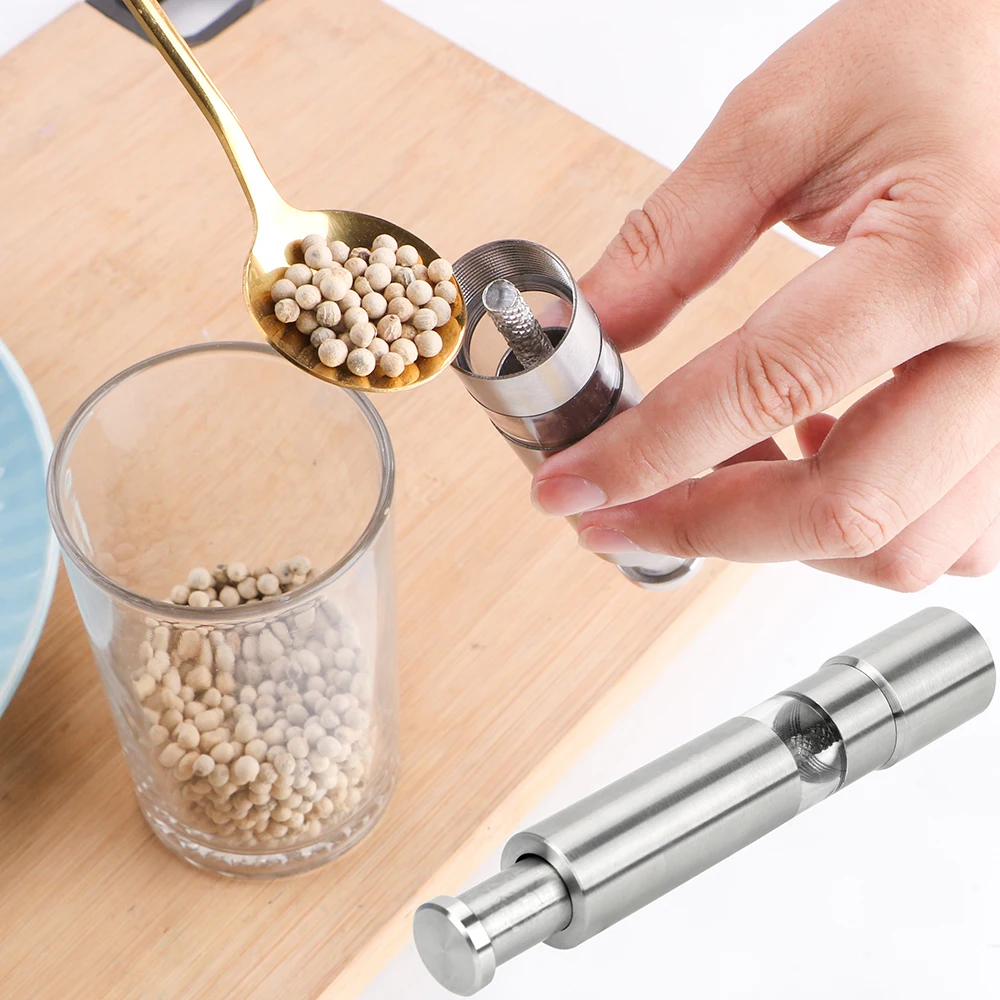 Home Kitchen Tool Salt Pepper Spice Sauce Grinder Seasoning Grinding Manual Stainless Steel Pepper Mill Kitchen Accessories