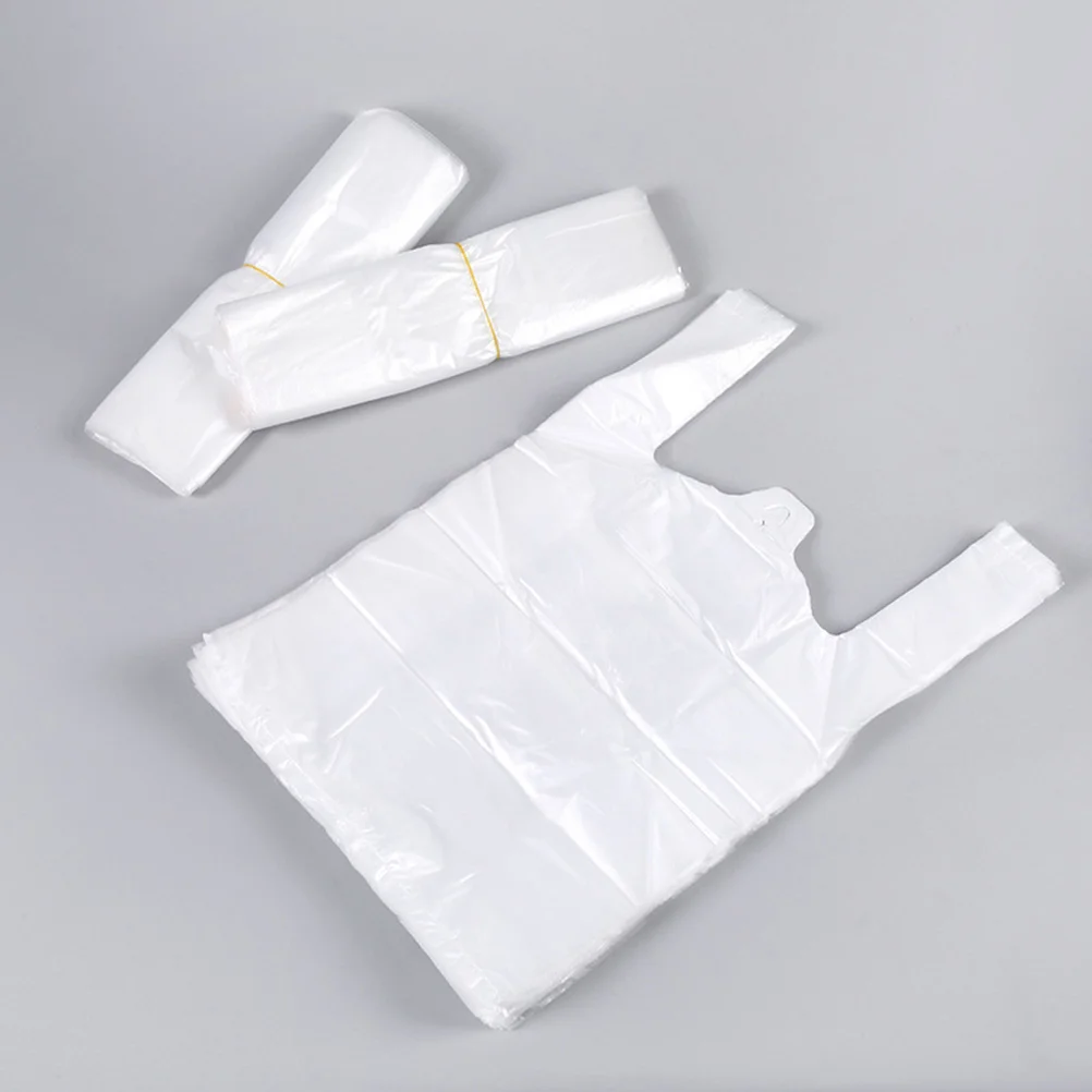 

Plastic Shopping Bag with Handles Handbag Transparent Shopping Bag Supermarket Plastic Bags With Handle Food Packaging