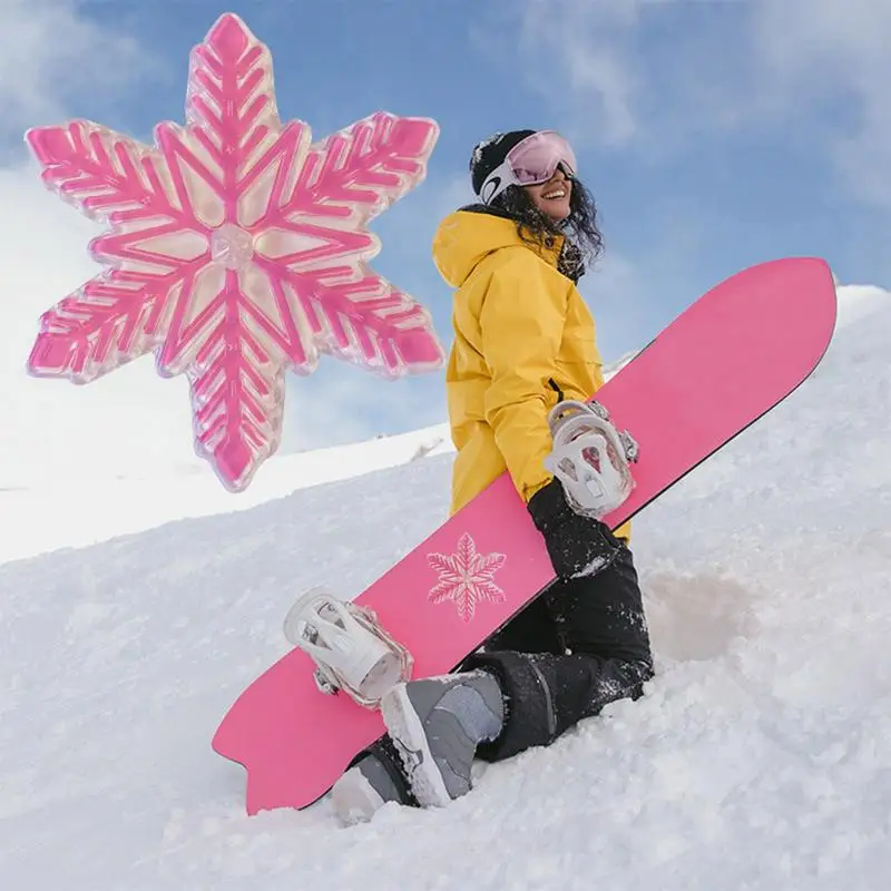 Anti-Slip Stomp Pad Mat Snowflake Shape Stomp Mat Pad Enhanced Grip Snowboarding Pads Portable 3D Raised Design For