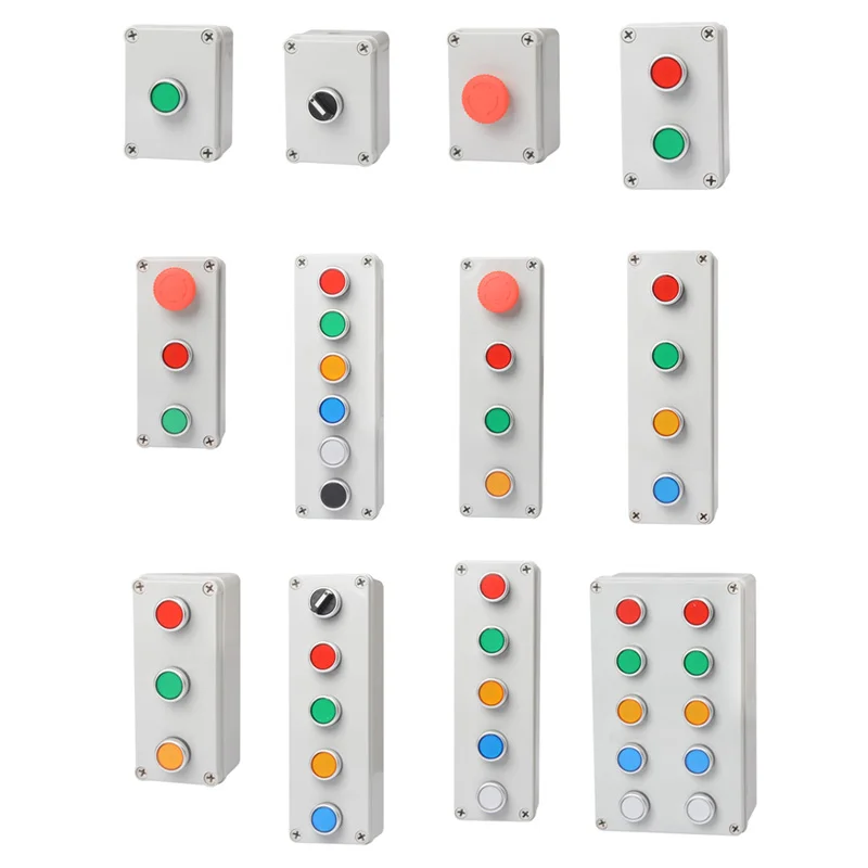 Indoor and outdoor button box Emergency stop start switch Power reset alarm iron door elevator motor Electrical control box
