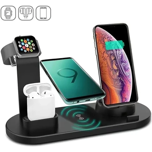 Chargeur à induction de bureau avec adaptateur iPhone intégré