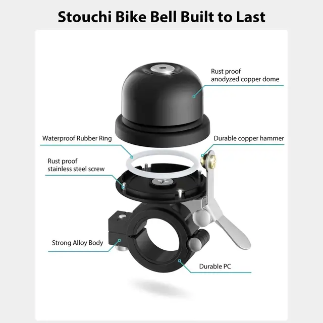 Bicycle Bell For Apple AirTag Case Protective Cover For Bicycle Tracker Locator Bike Mountain Road Bike Horn Sound Alarm Hide 6