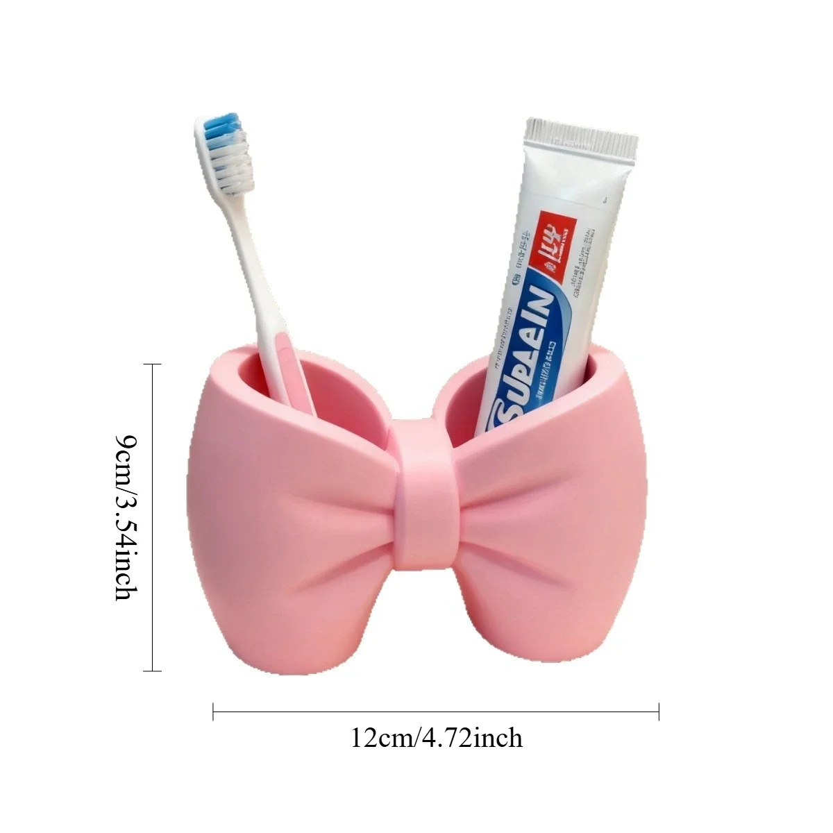 Neuer, kreativer Stift- und Zahnbürstenhalter in Schleifenform | Kunststoff, flauschig, ideal für Schlafzimmer und Badezimmer_voghion.com