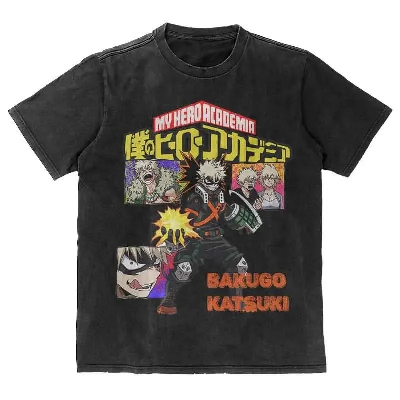 

Футболка YXXY мужская с мультяшным принтом, свободная повседневная хлопковая рубашка с графическим принтом в стиле хип-хоп, винтажная уличная одежда в стиле Харадзюку