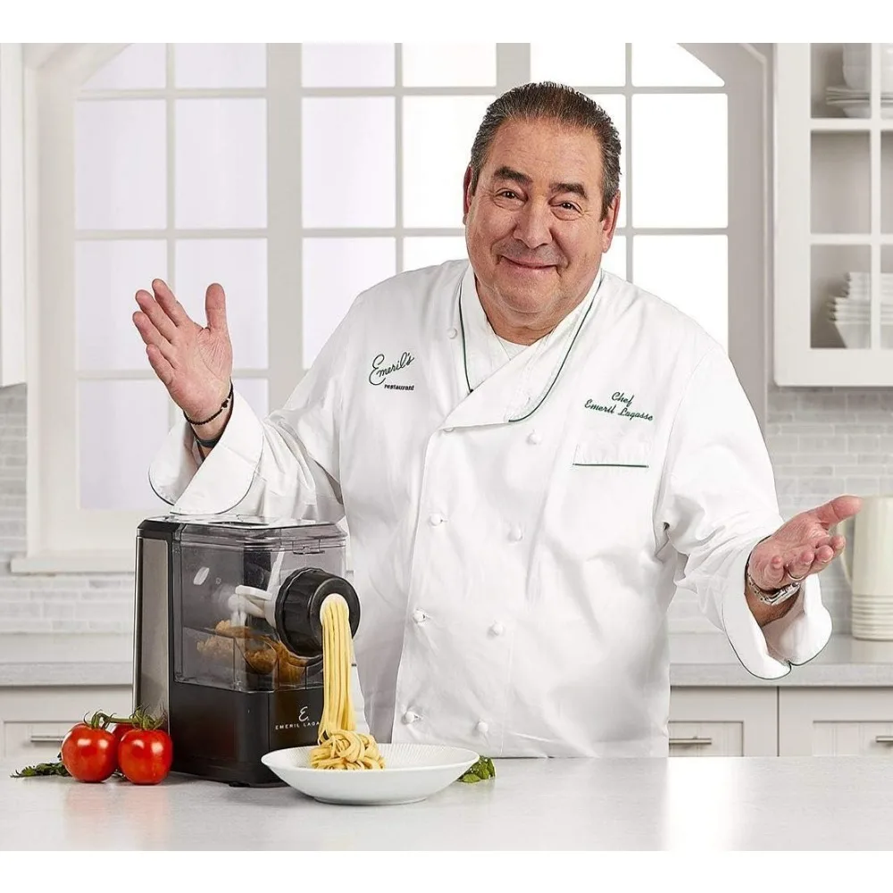 EMERIL LAGASSE Pasta & Beyond, Automatic Pasta and Noodle Maker with Slow Juicer - 8 Pasta Shaping Discs Black 2