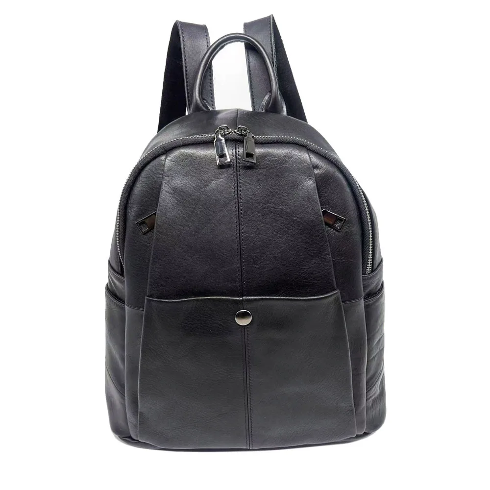 Modischer Damen-Rucksack aus echtem Leder, multifunktionale Damen-Tragetasche oder Umhängetasche, 2025, neuer Reiserucksack aus echtem Rindsleder – Detail 17
