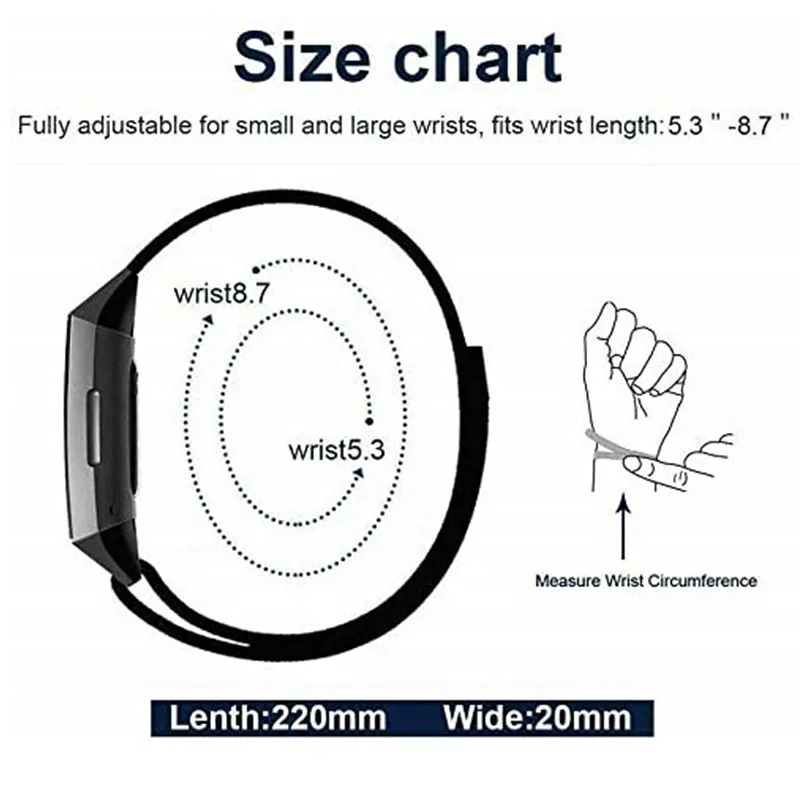 Nylon Sport Bracelet Loop Wristband