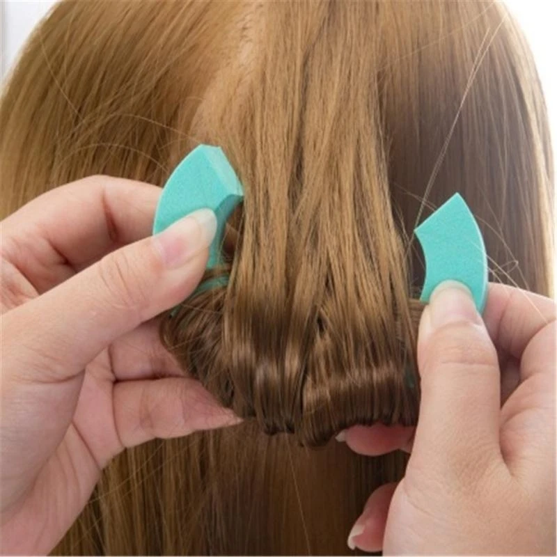 Y4NB 12개 스폰지 폼 헤어 롤러 컬러 수면 무열 DIY 컬 헤어 드레싱