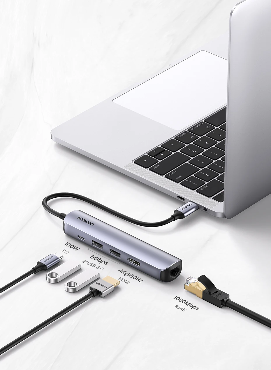 tipo c 3.1 a 4k hdmi rj45