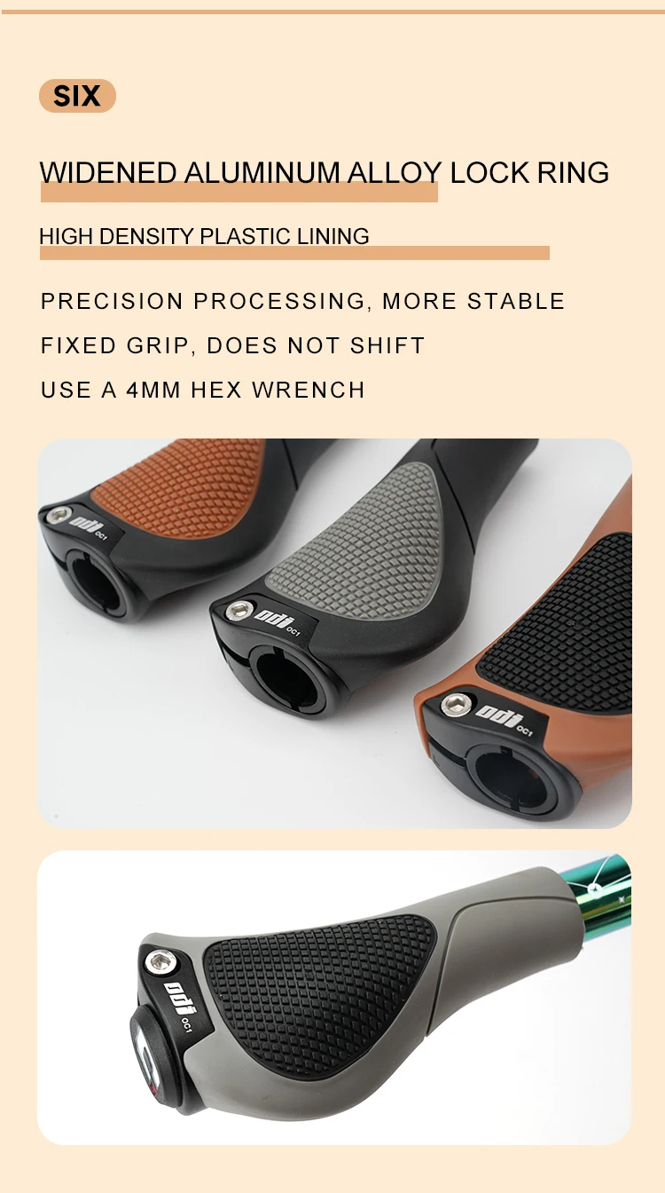 ODI Fahrradlenker, ergonomische Griffe, rutschfest, lang/kurz, hochwertige Gummigriffabdeckung, MTB-Lenkergriffe, E-Bike-Teile – Detail 9