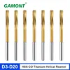 GAMONT HSS-CO Helical Reamer Cobalt Titanium Plated Stainless Steel Special Straight Shank Reamer 3-20 Decimal Point Reamer 1