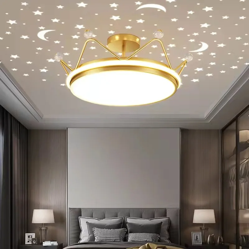 Moon Lamp Modern Entry Level Children's Room Ceiling Lamp Study Bedroom  Bedside Wall Lamp Living Room Sofa Decoration Lights - AliExpress