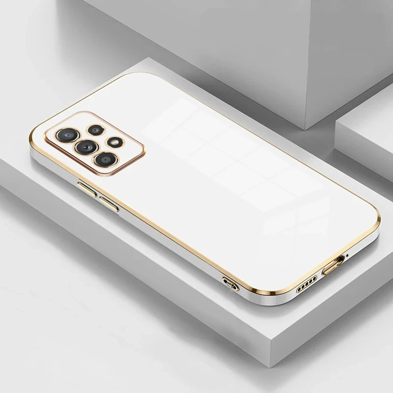 Plating Case Voor Samsung Galaxy A55 A35 A25 A05s A52 A32 A33 A73 A24 A34 A53 A54 A14 5G Siliconen Ring Houder Telefoon Cover_voghion.com