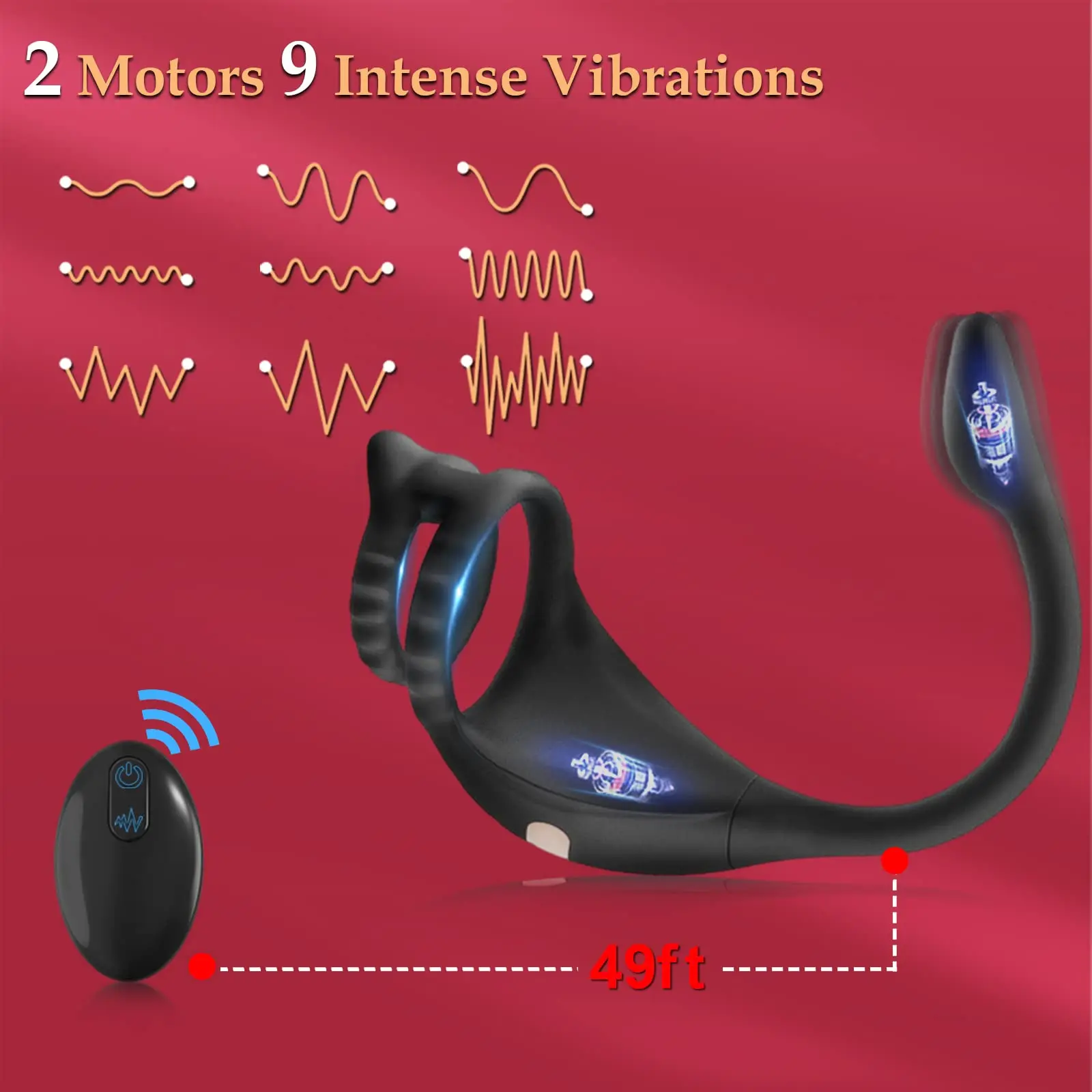 Penis Cock Ring Anal Sex Toy Cock Ring Prostate Vibrator For Men APP Wireless 10 Mode