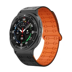 Silicone Magnetic Bracelet Smartwatch Sport Band Accessories - Watch 8 Classic (BK Black or)