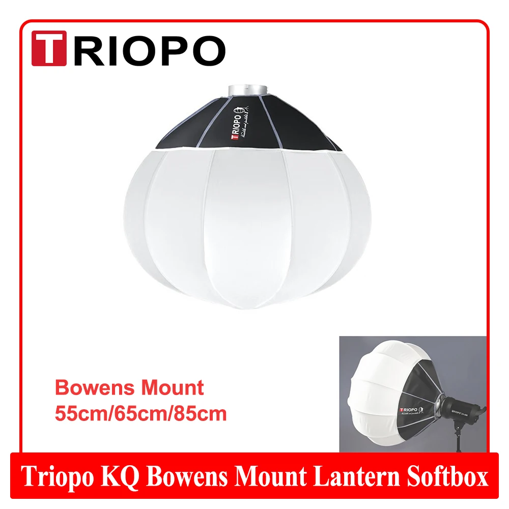 

TRIOPO Lantern Softbox Light 55/65/85cm Quick Release for Studio Light Sokani COLBOR Godox Aputure Bowens Mount LED Video Light