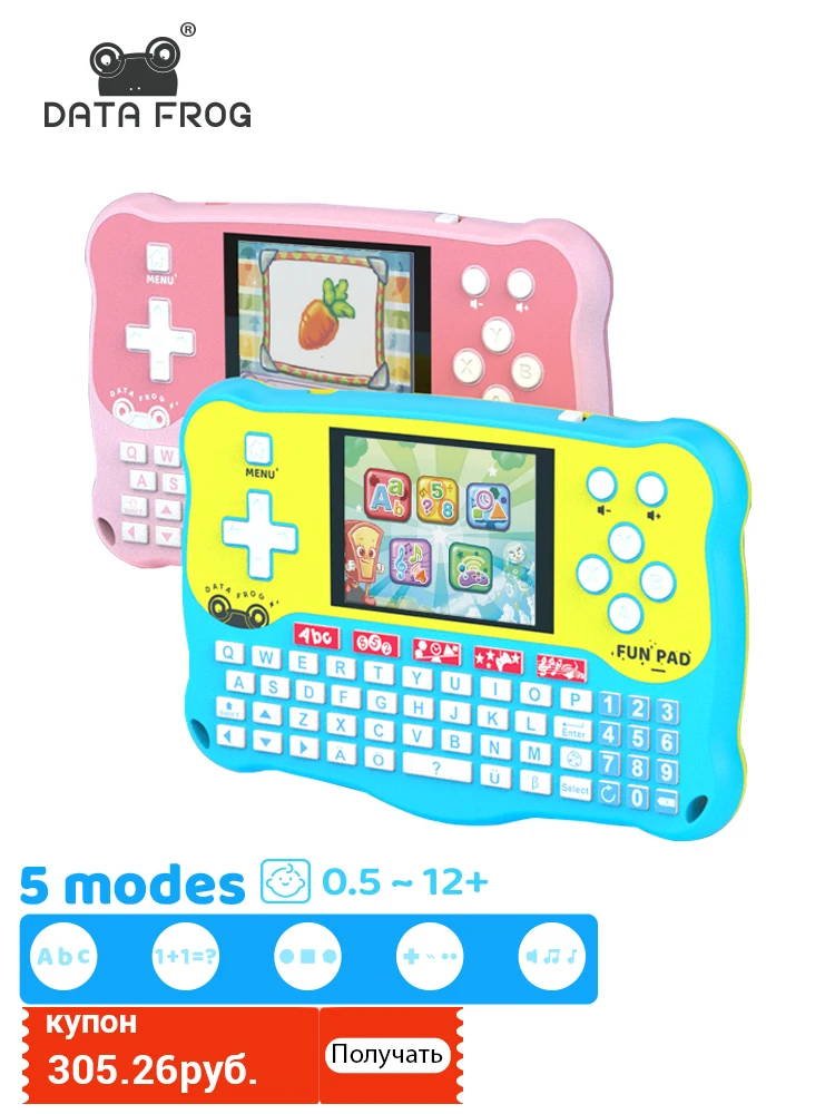 Data Frog Portable Abc Learning Per La Macchina Per L'Educazione Della Prima Infanzia Tablet Multifunzione Speak And Spell Gioco Portatile Per Bambini