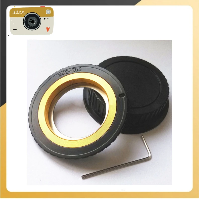 Focus Infinity Adattatore Per Obiettivo M42 Regolabile Con Kit Di Copertura Per Connettore In Metallo Per Obiettivo Canon Eos Ef 650D 600D 1100D 7D 35