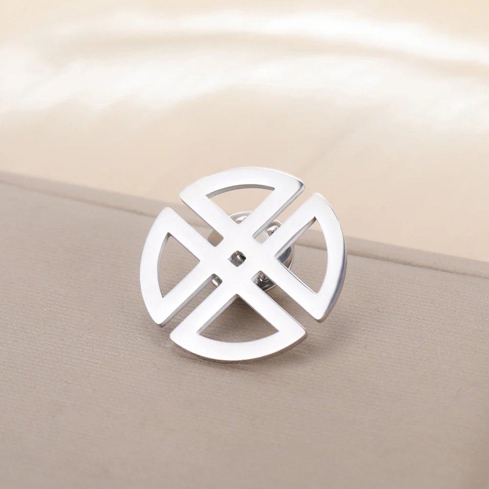 Dawapara Celtics Schild Knoten Brosche Pins Irischer Schutz Talisman Glückssymbol Edelstahl Schmuck – Detail 12